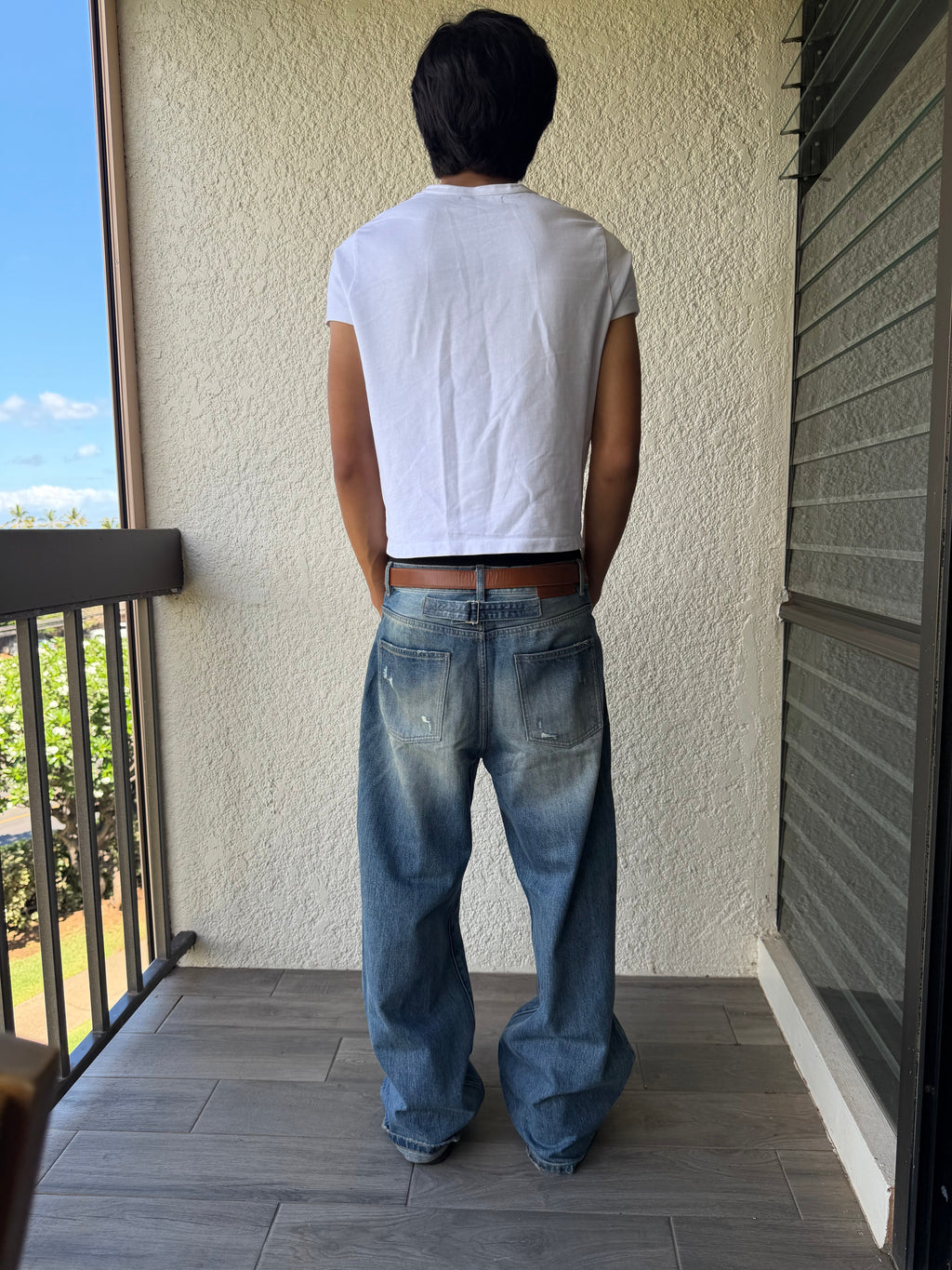 Bootcut Blue Worn Denim