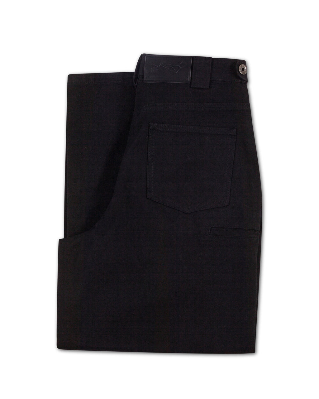 Black Pleated Denim