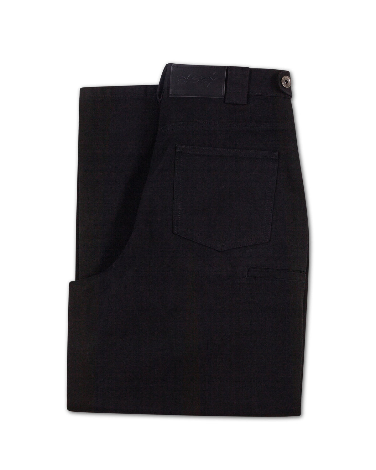 Black Pleated Denim