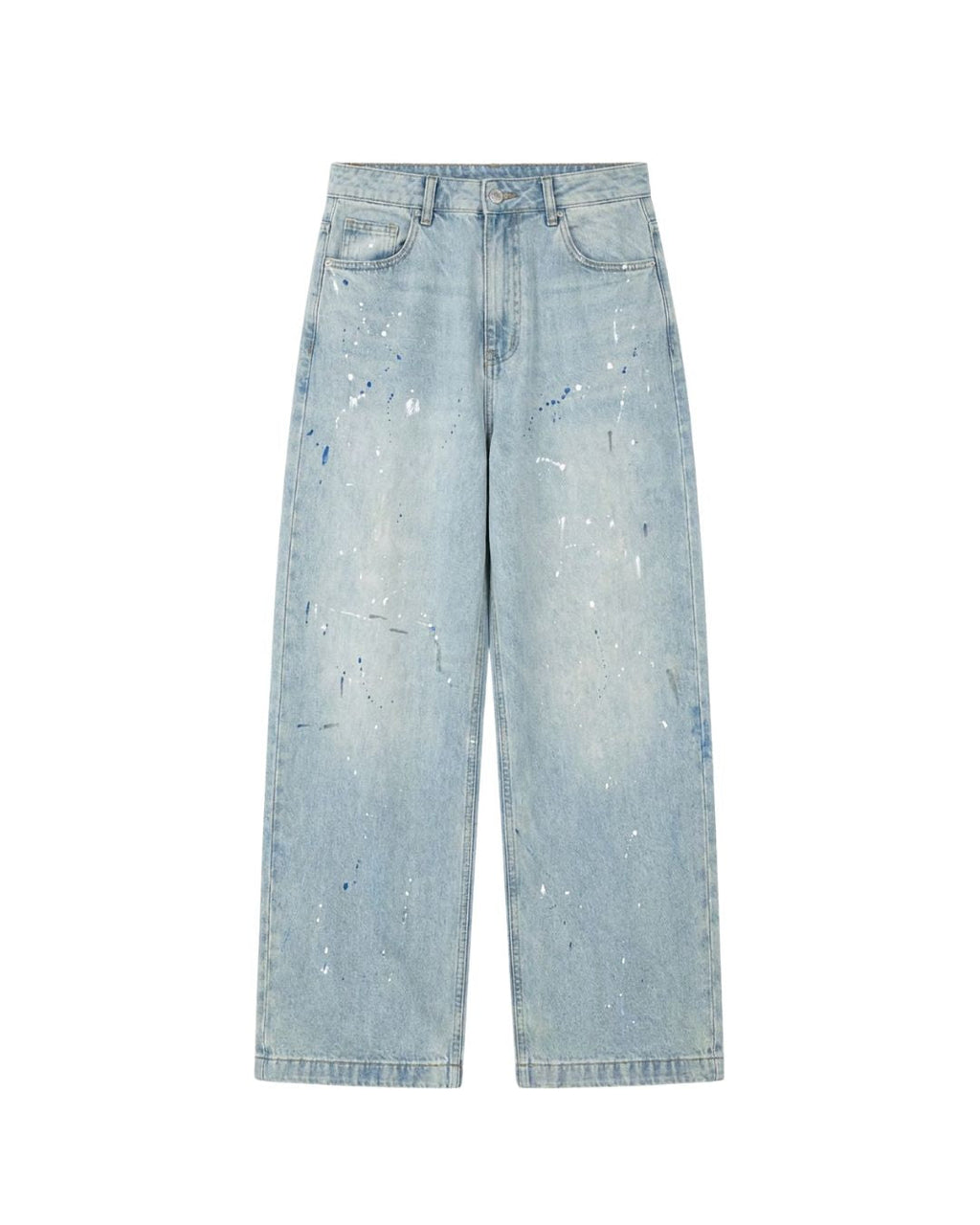 Blue Paint Splatter Denim