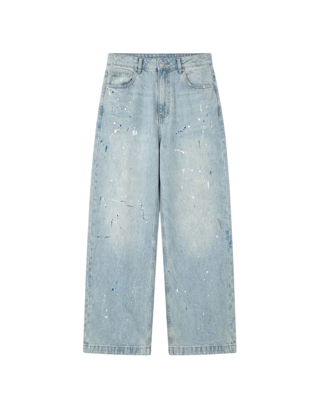 Blue Paint Splatter Denim
